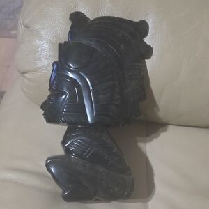 Black Obsidian Folk Art Sculpture